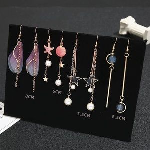 4 pairs/ selected drop earring set